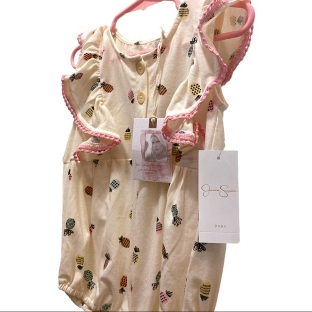 Jessica Simpson Pineapple Baby Outfit Onesie 24 MO